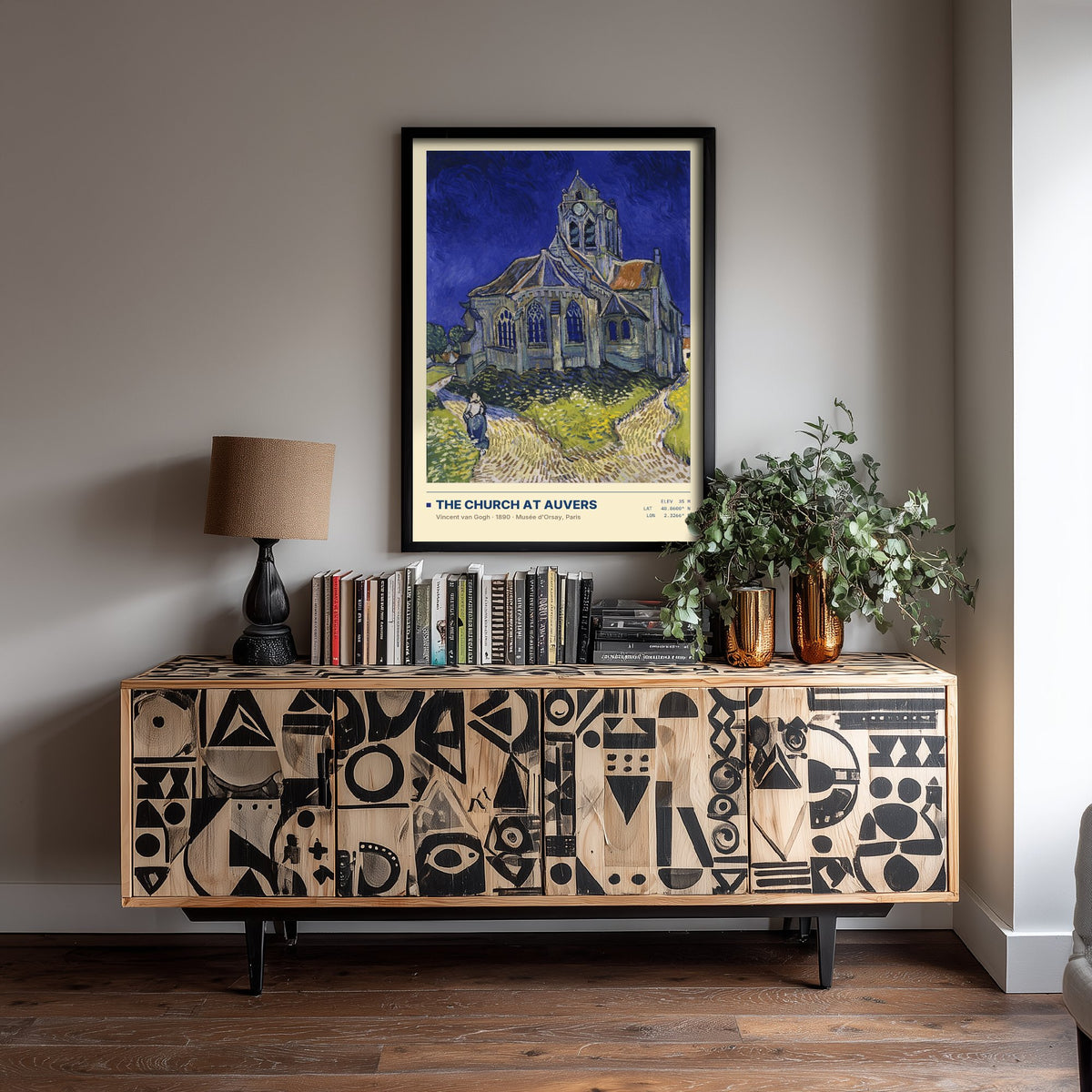 The Church at Auvers by Vincent van Gogh Art Print - 1890 Post-Impressionist Classic Painting Poster - Blue Sky Orsay Gallery Surveymono