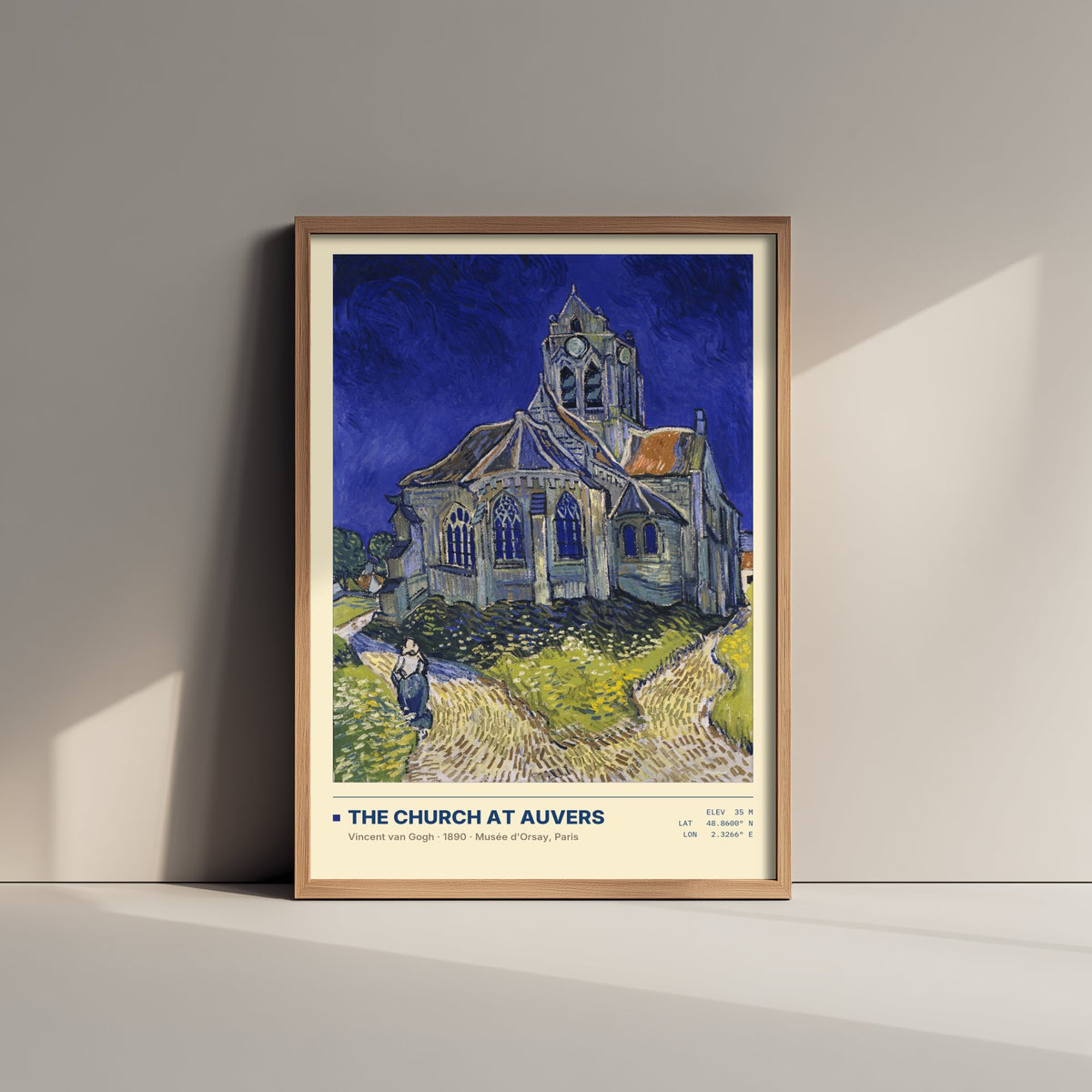 The Church at Auvers by Vincent van Gogh Art Print - 1890 Post-Impressionist Classic Painting Poster - Blue Sky Orsay Gallery Surveymono