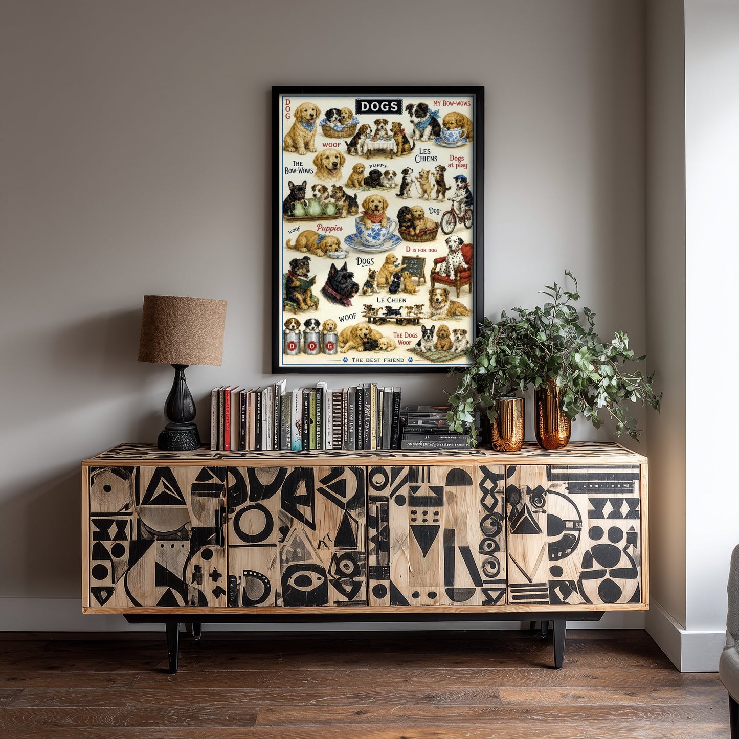 Vintage Dogs Art Print - Dog Breeds Chart Poster - Antique Animal Illustration - Dog Lover Wall Art 1/3
