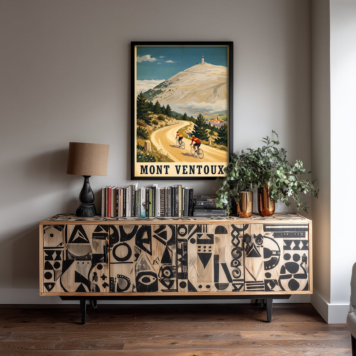 Mont Ventoux Vintage Cycling Art Print - Giant of Provence Illustration - Tour de France Climb Poster