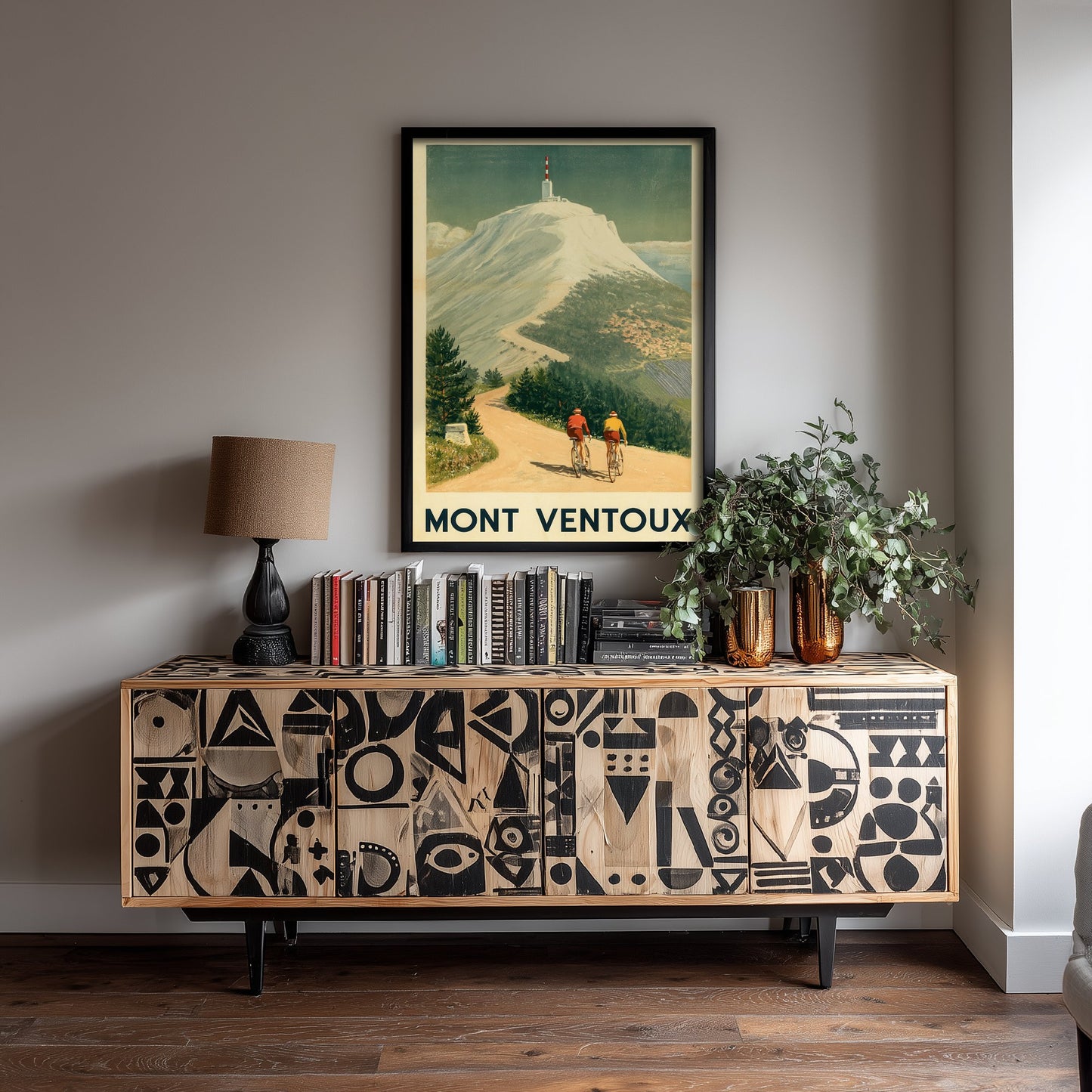 Mont Ventoux Summit Road Art Print - Vintage Cycling Illustration - France Bald Mountain Climb Poster 3/3