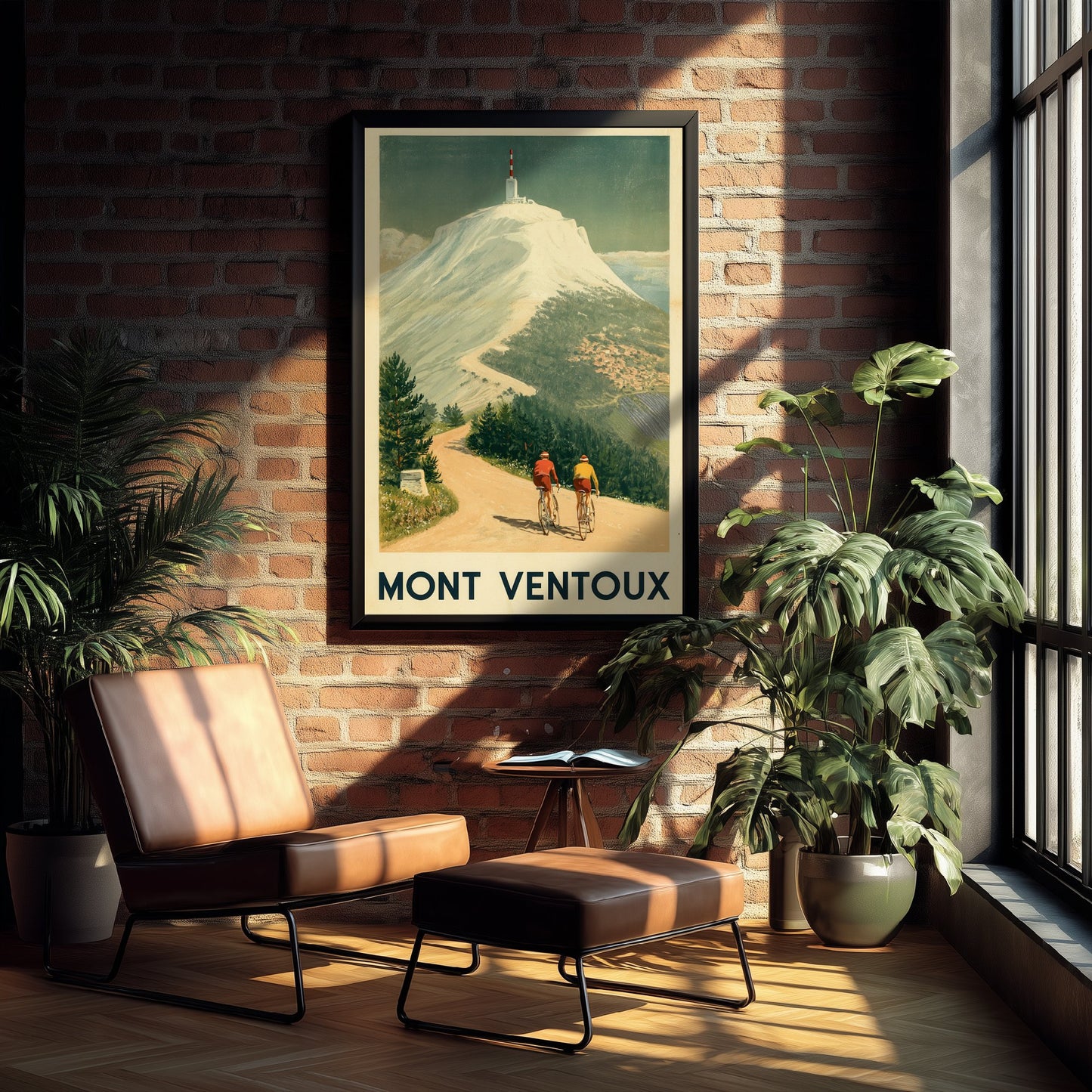 Mont Ventoux Summit Road Art Print - Vintage Cycling Illustration - France Bald Mountain Climb Poster 3/3