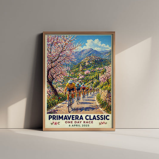 Primavera Classic Cycling Poster - Vintage Art Print - Spring Bike Race Illustration Wall Art 3/3