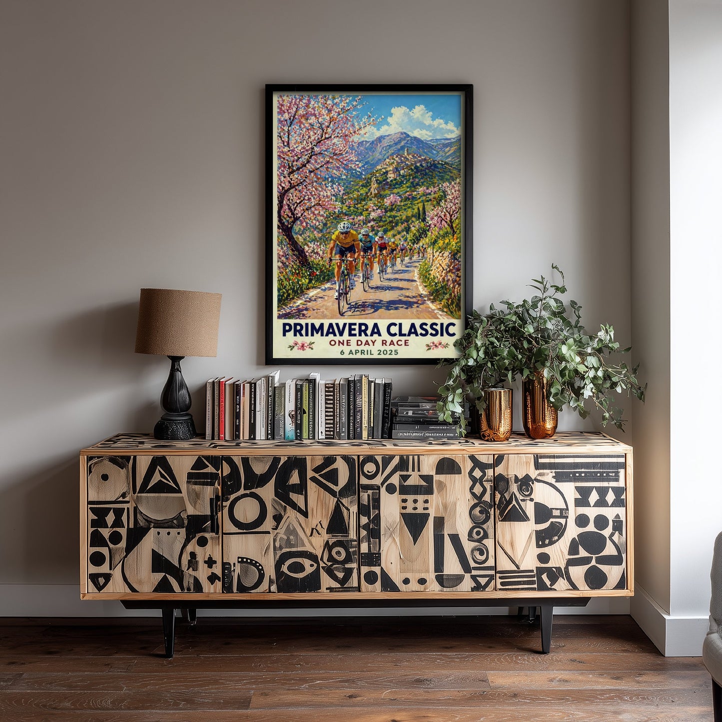 Primavera Classic Cycling Poster - Vintage Art Print - Spring Bike Race Illustration Wall Art 3/3