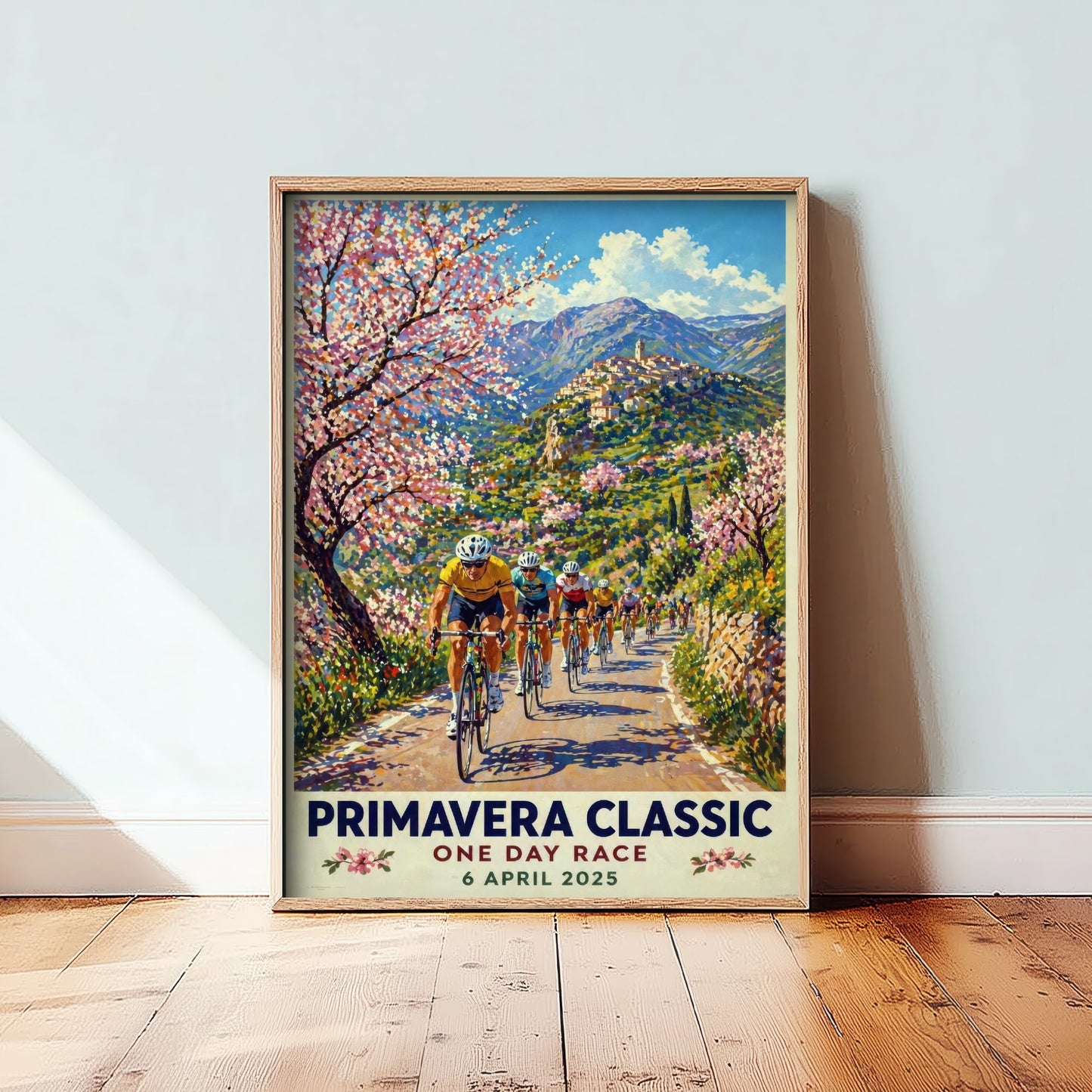 Primavera Classic Cycling Poster - Vintage Art Print - Spring Bike Race Illustration Wall Art 3/3