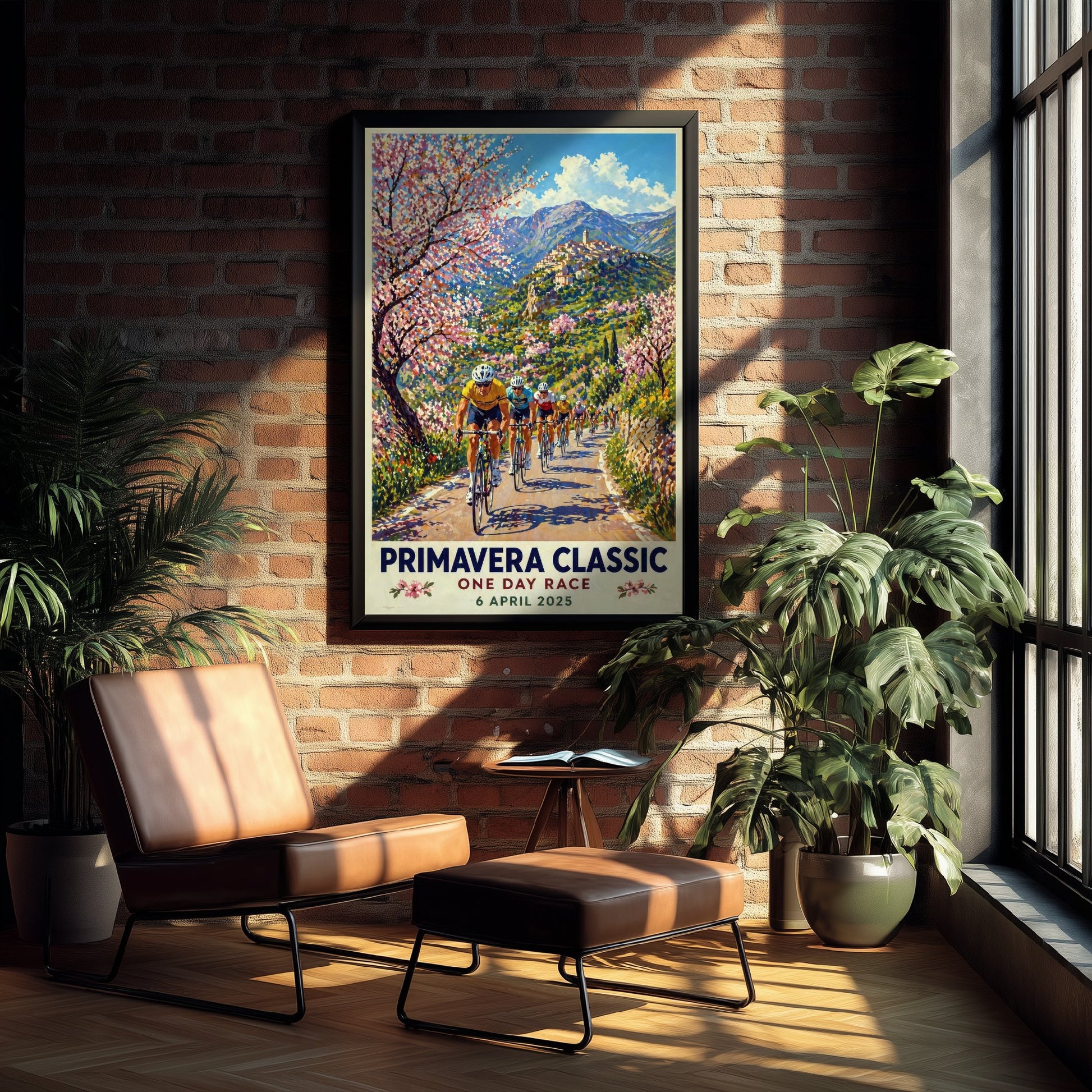 Primavera Classic Cycling Poster - Vintage Art Print - Spring Bike Race Illustration Wall Art 3/3