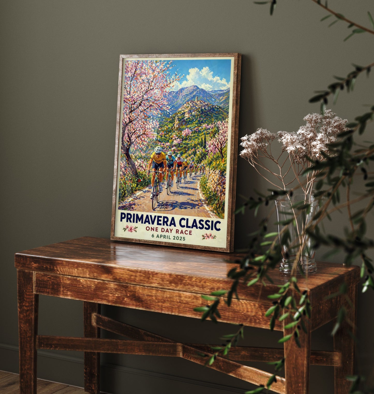 Primavera Classic Cycling Poster - Vintage Art Print - Spring Bike Race Illustration Wall Art 3/3