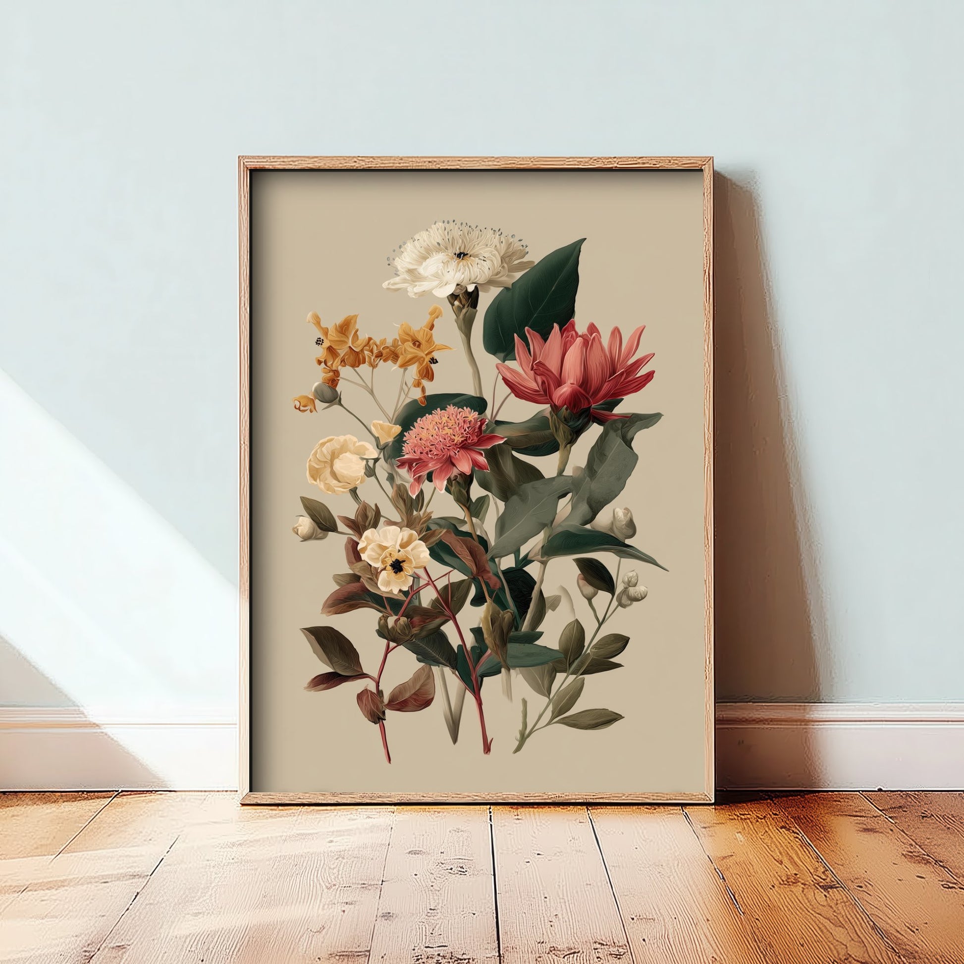 Vintage Botanical Art Print - Floral Bouquet Poster - Classic Botanical Illustration - Rich Blooms V12 3/3