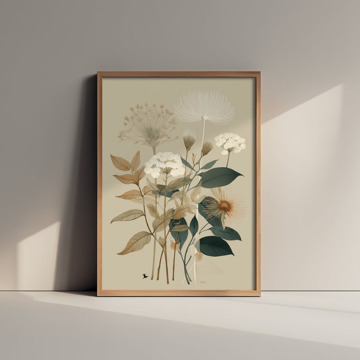 Vintage Botanical Art Print - Blossom Branch Poster - Wildflower Illustration - Delicate Neutral V16 3/3