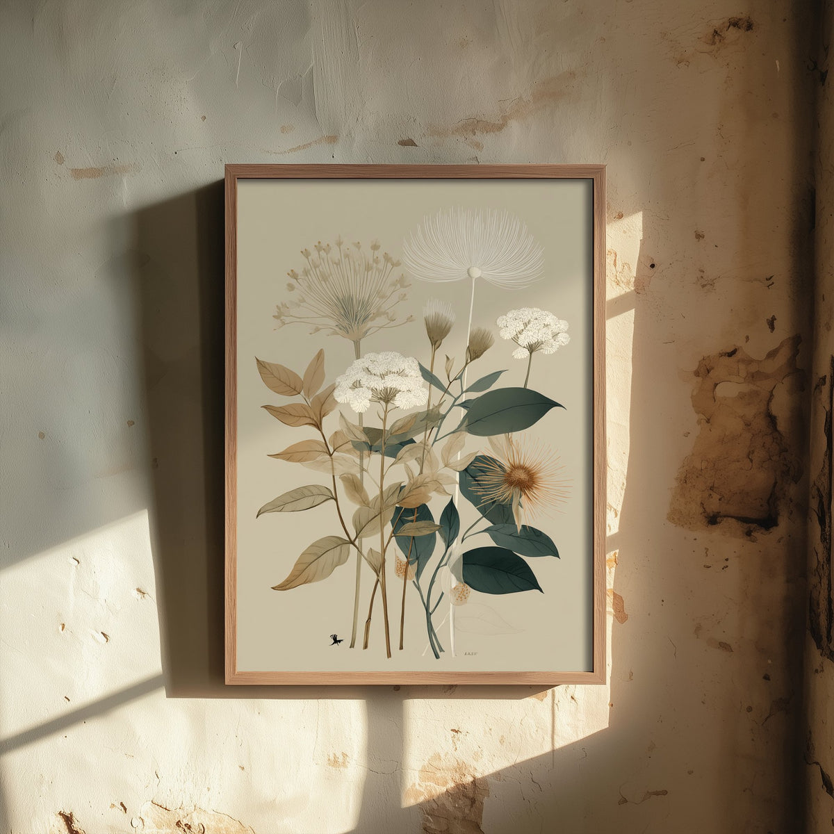Vintage Botanical Art Print - Blossom Branch Poster - Wildflower Illustration - Delicate Neutral V16 3/3