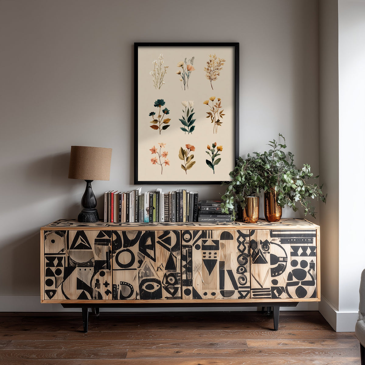 Vintage Botanical Art Print - Wildflower Specimen Poster - Herbarium Illustration - Earthy Sprigs V8 3/3