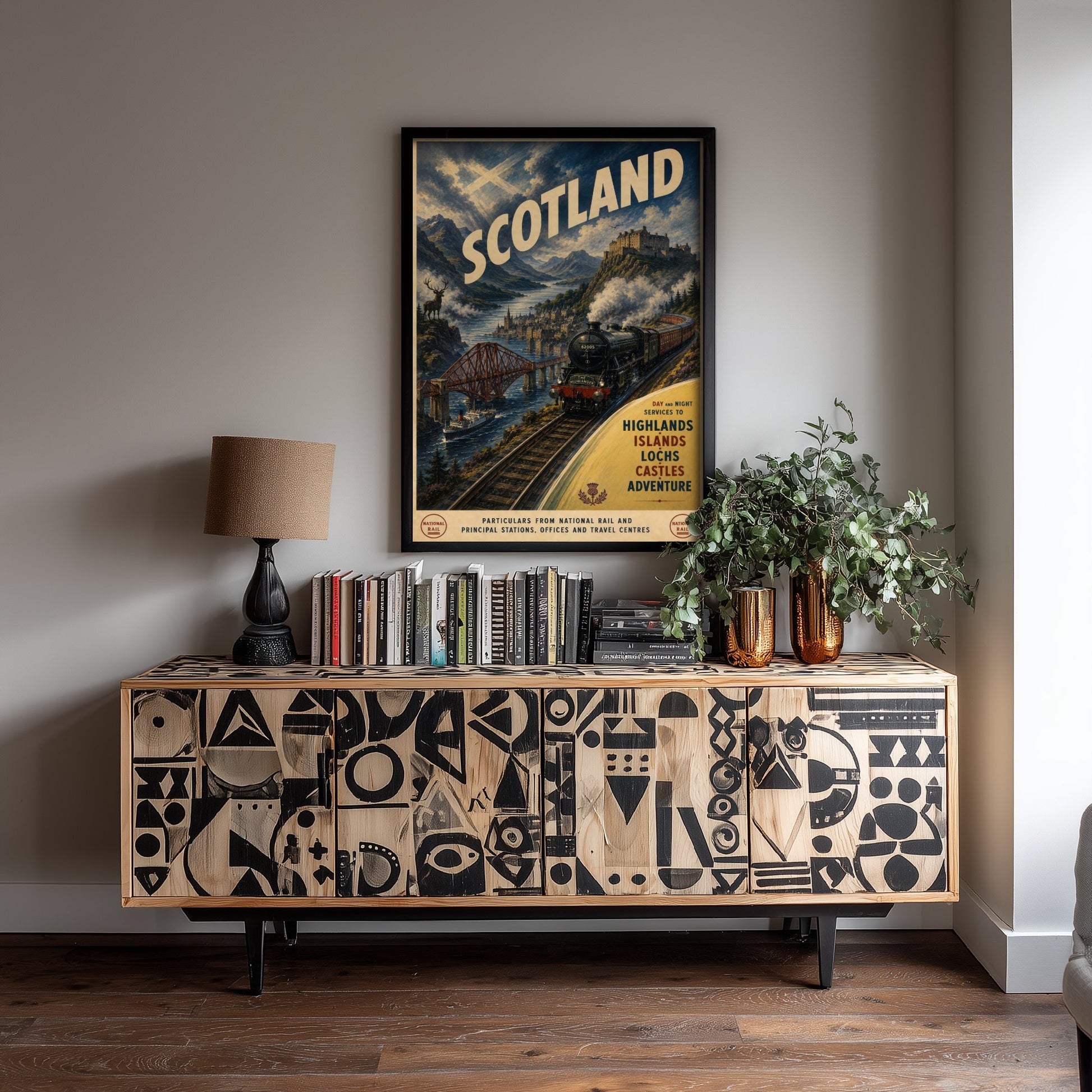 Scotland Vintage Railway Travel Poster - Art Print - Retro Steam Train Painting - Scottish Travel Wall Art 2/3