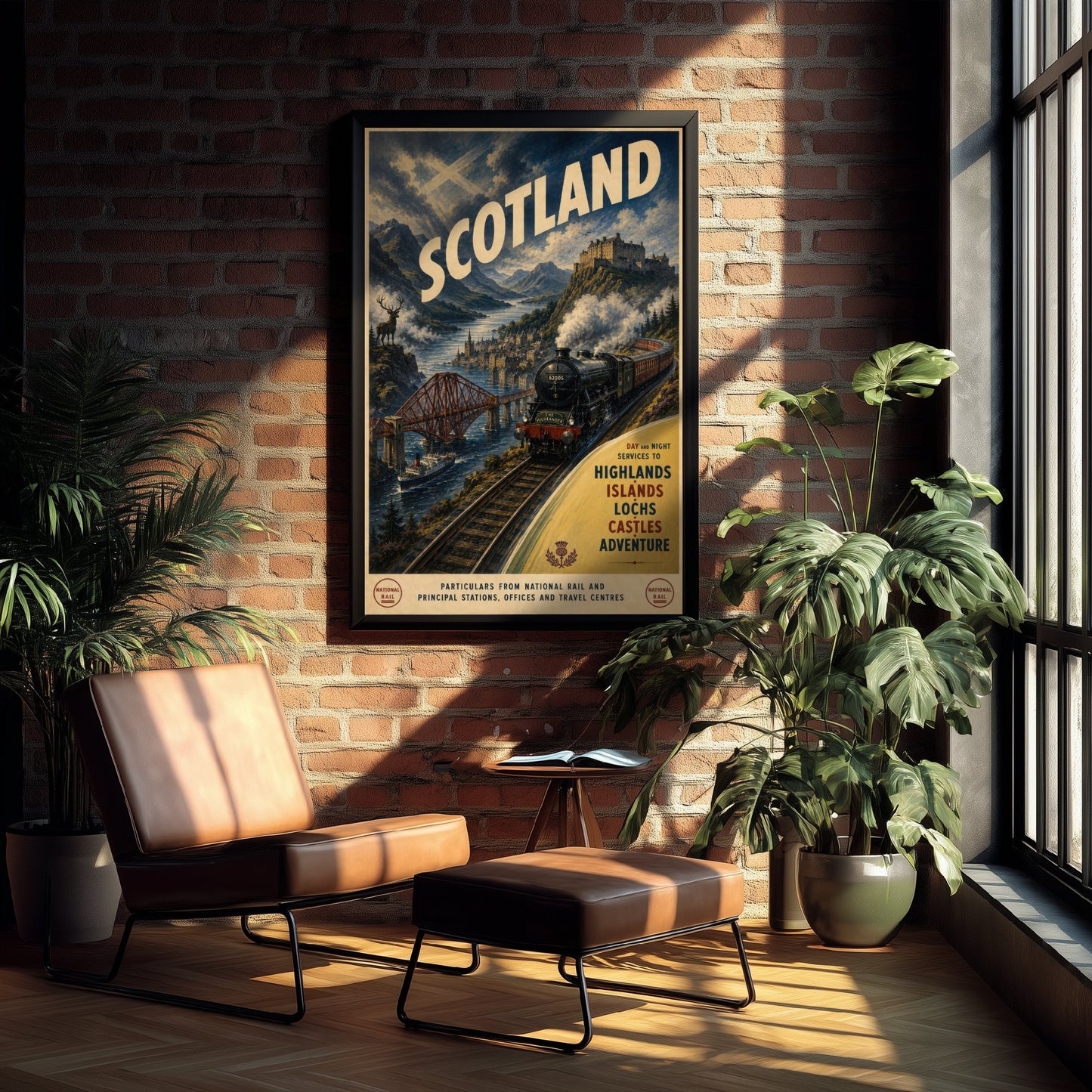 Scotland Vintage Railway Travel Poster - Art Print - Retro Steam Train Painting - Scottish Travel Wall Art 2/3