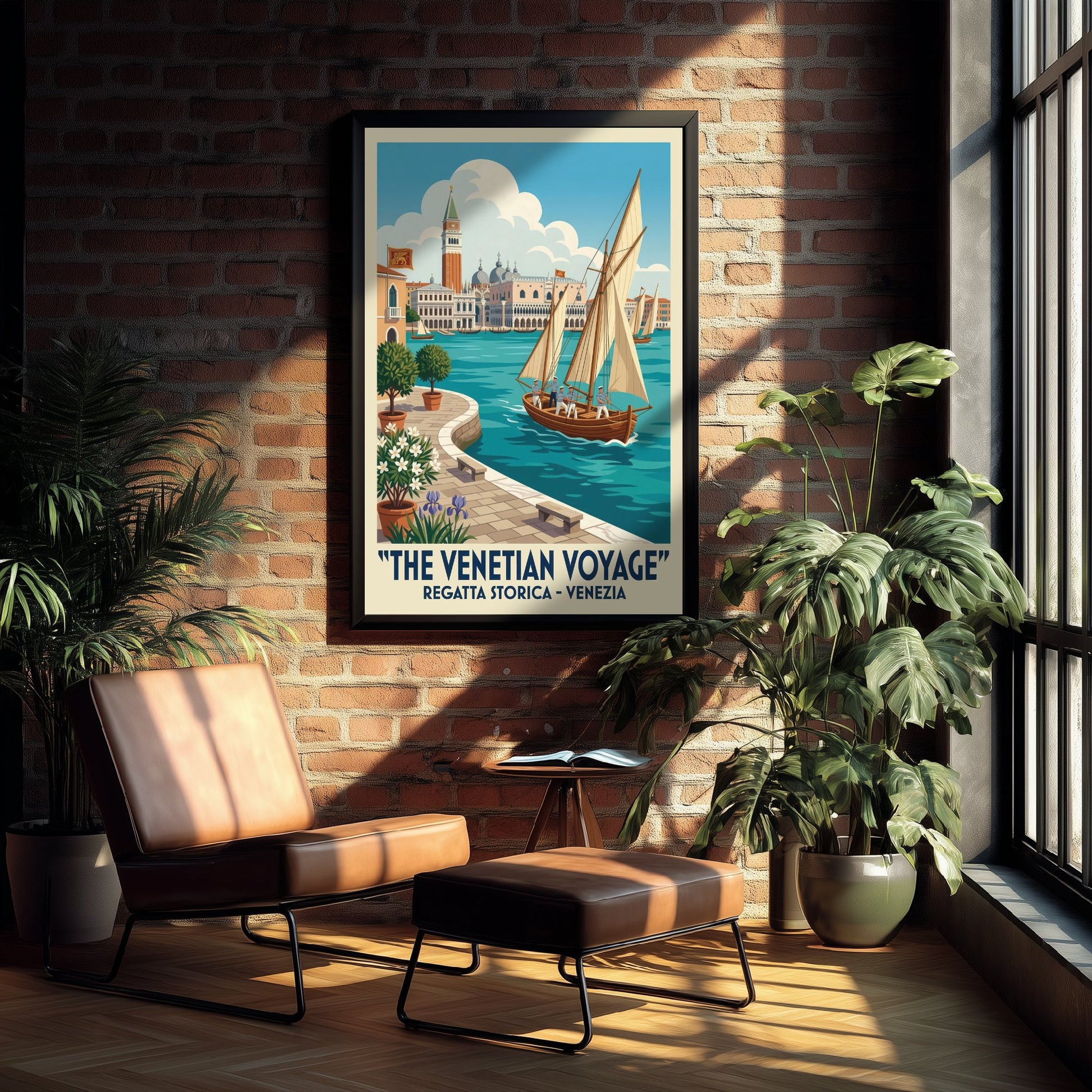 The Venetian Voyage Art Print - Vintage Sailing Regatta Poster - Venice Italy Illustration Wall Art 2/3