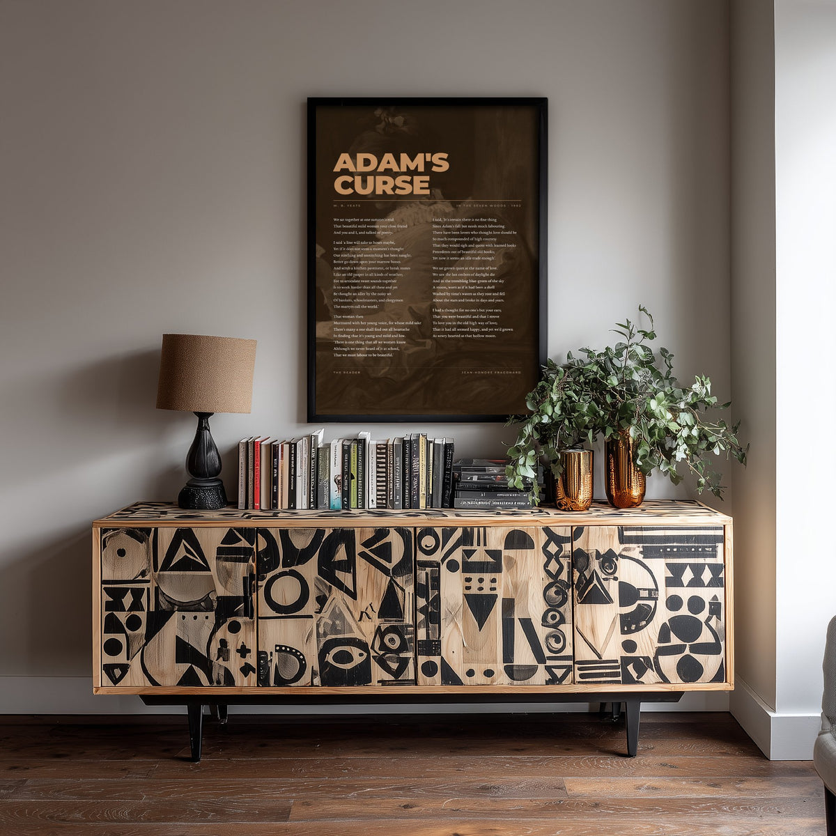 Adam's Curse by W B Yeats Art Print - Full Poem Poster - Irish Love Poetry over Classic Painting - In the Seven Woods