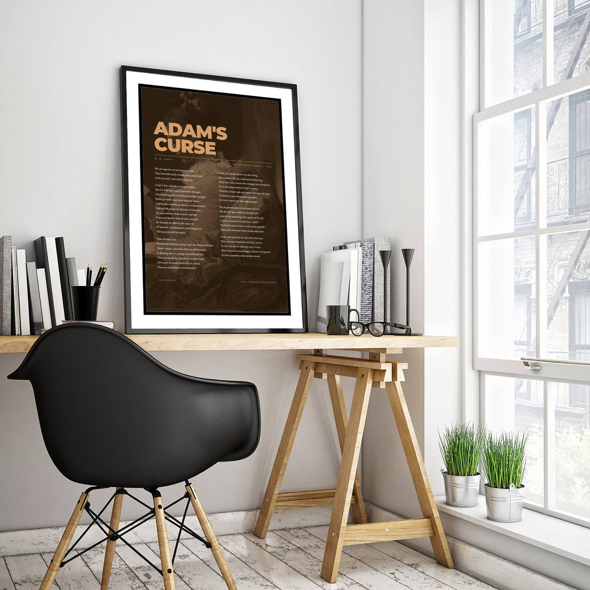 Adam's Curse by W B Yeats Art Print - Full Poem Poster - Irish Love Poetry over Classic Painting - In the Seven Woods