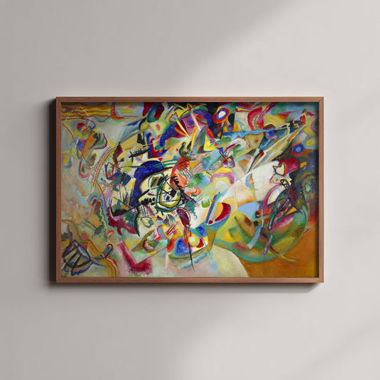 Wassily Kandinsky - Composition VII (1913) - Classic Painting Art Print - Abstract Expressionist Swirling Colour Explosion Poster