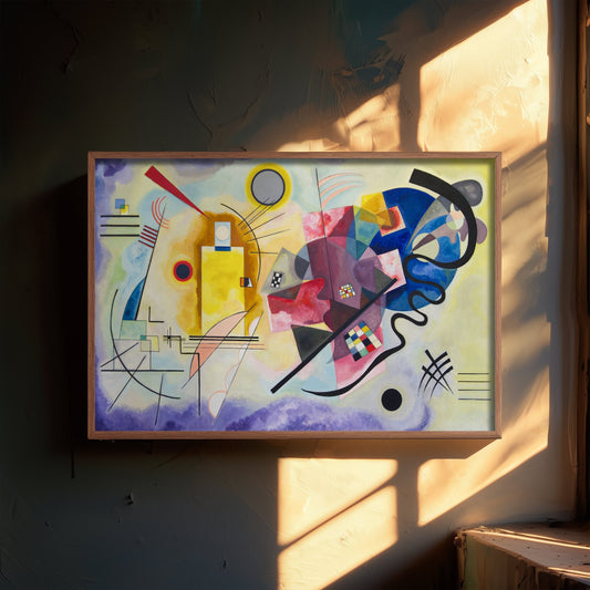 Wassily Kandinsky - Yellow-Red-Blue (1925) - Classic Painting Art Print - Bauhaus Abstract Geometric Circle Cross Shapes Poster