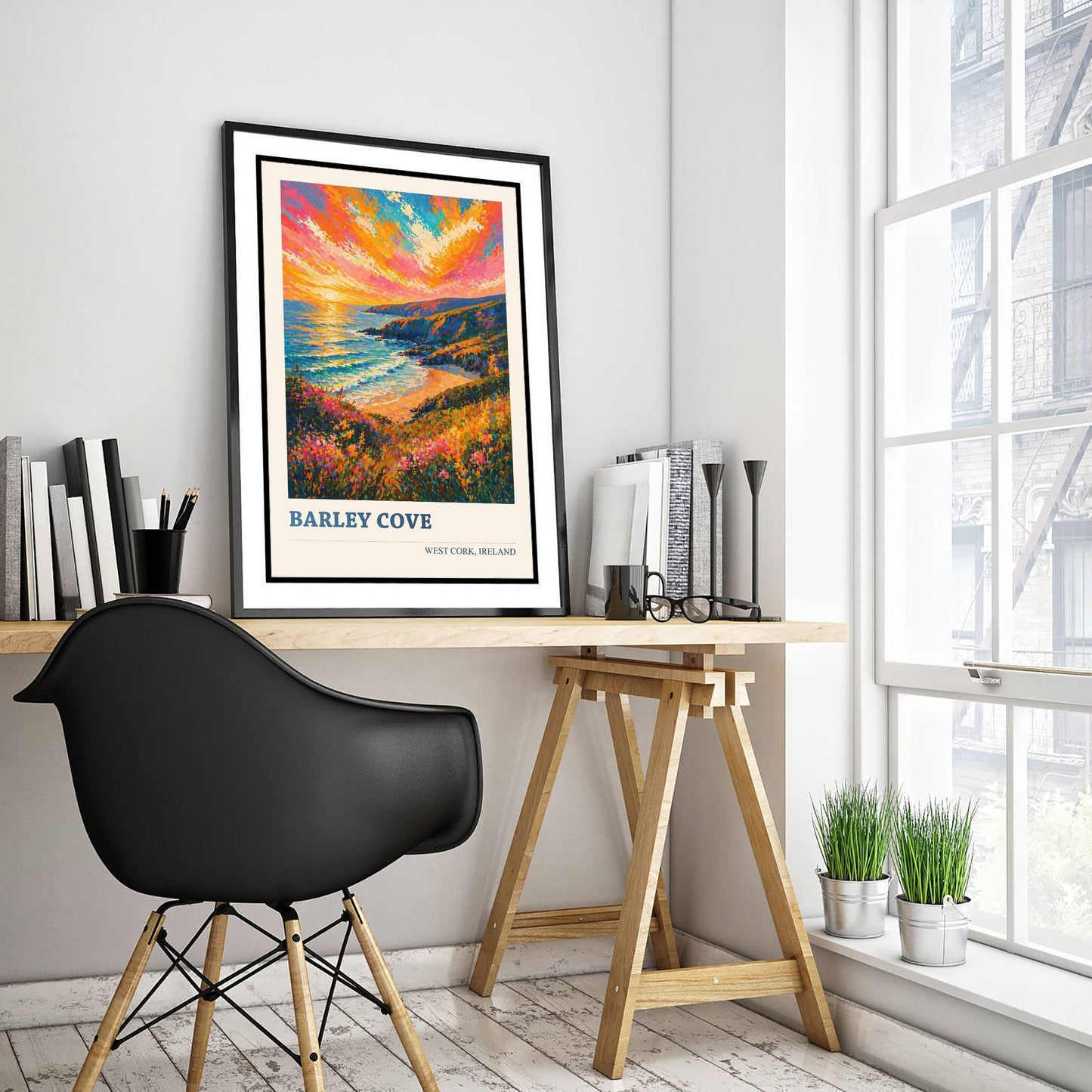 Barley Cove West Cork Ireland Travel Poster - Art Print - Vibrant Illustration - Beach Wall Art 1/3