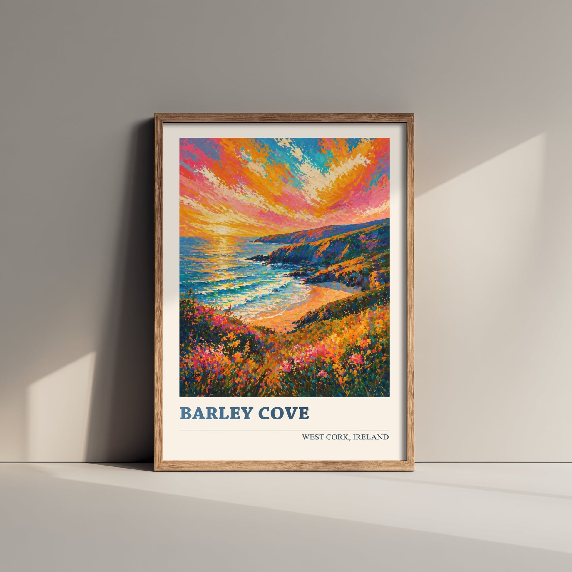 Barley Cove West Cork Ireland Travel Poster - Art Print - Vibrant Illustration - Beach Wall Art 1/3