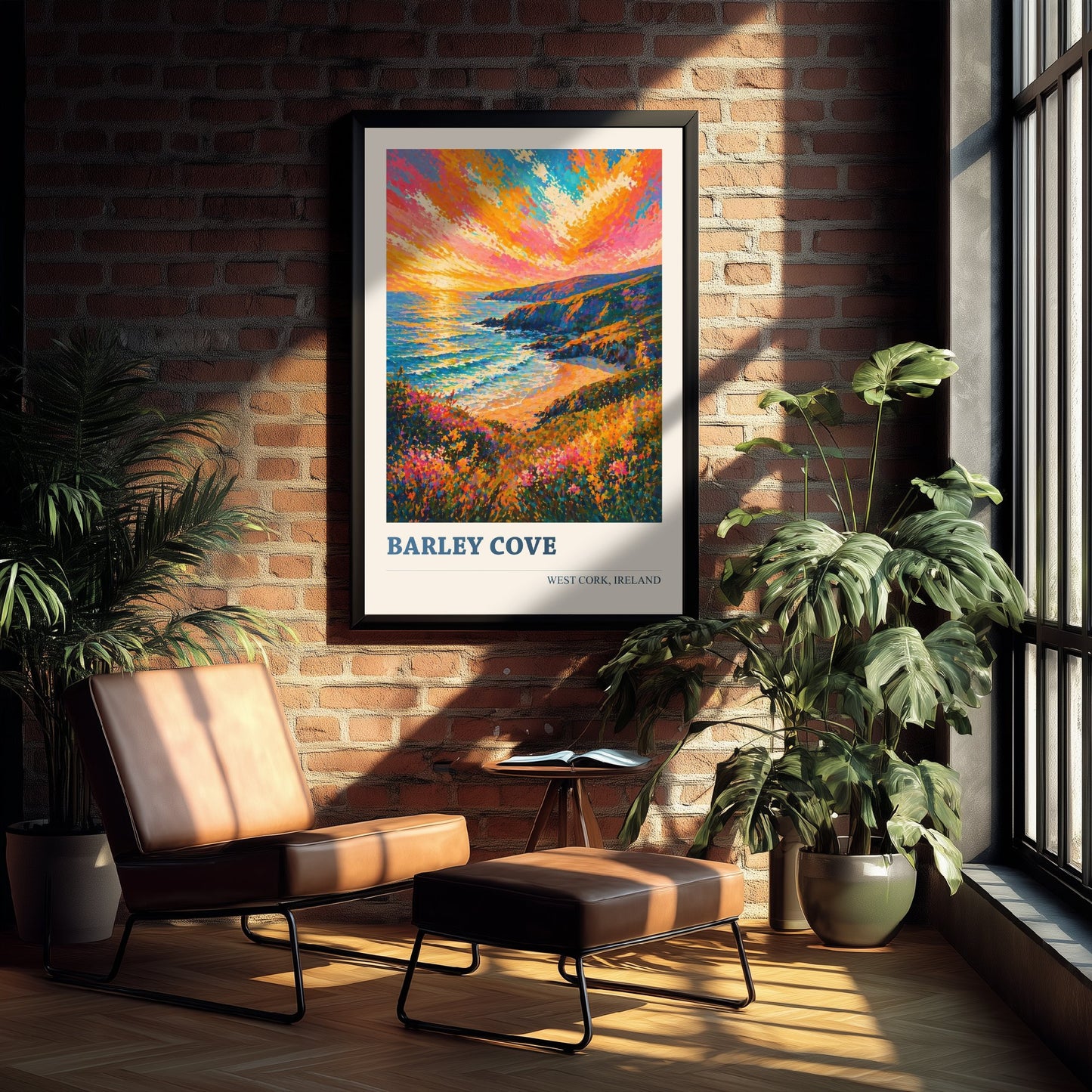 Barley Cove West Cork Ireland Travel Poster - Art Print - Vibrant Illustration - Beach Wall Art 1/3