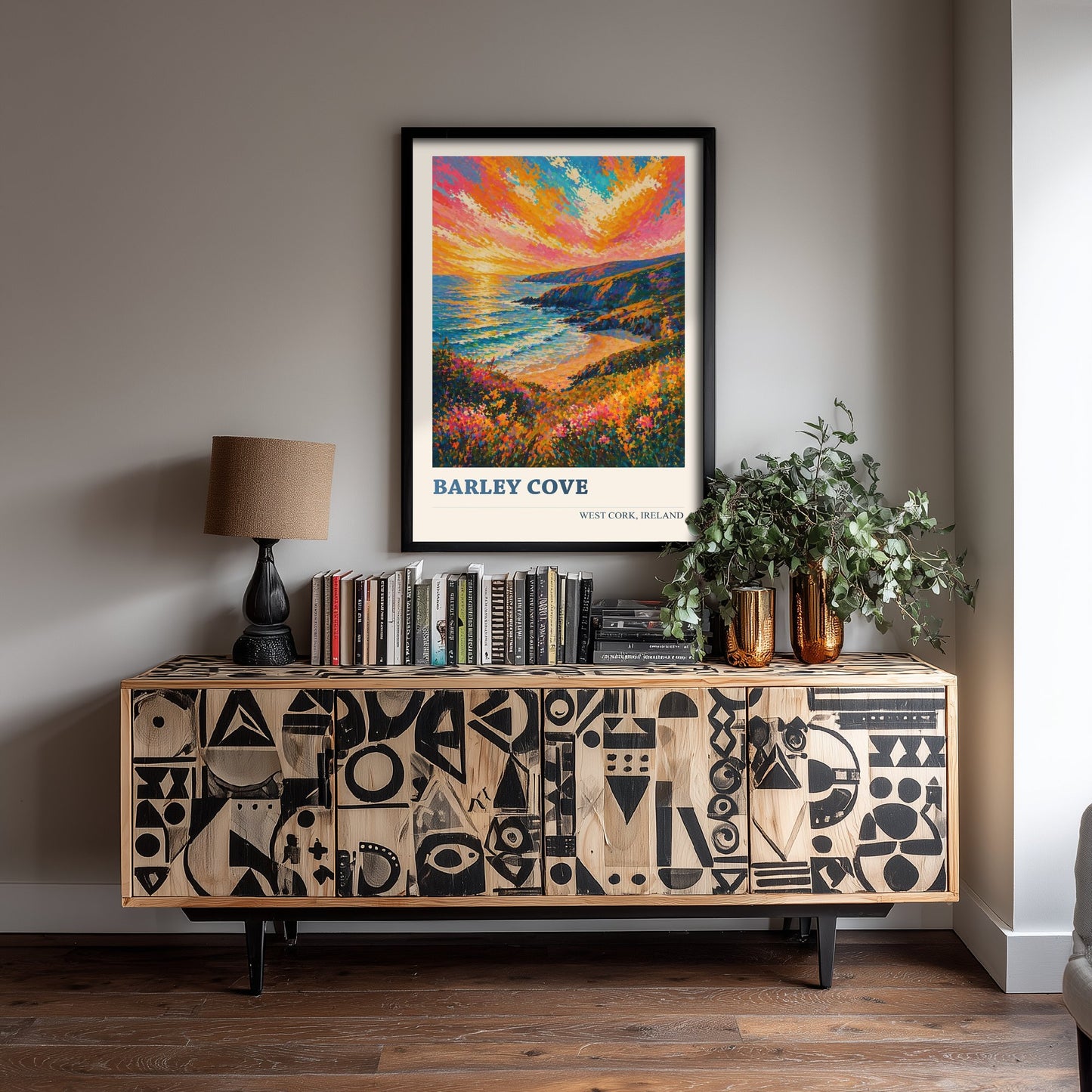 Barley Cove West Cork Ireland Travel Poster - Art Print - Vibrant Illustration - Beach Wall Art 1/3
