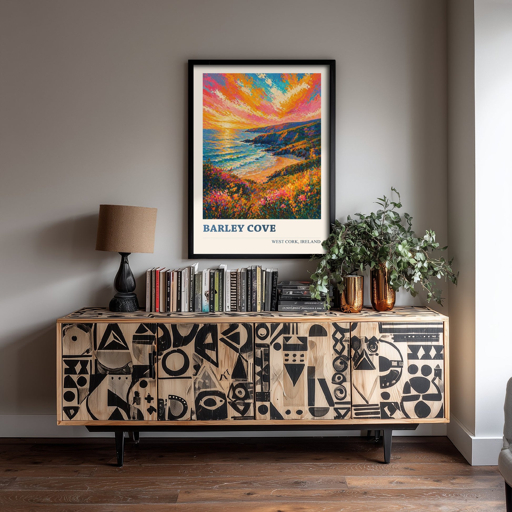 Barley Cove West Cork Ireland Travel Poster - Art Print - Vibrant Illustration - Beach Wall Art 1/3