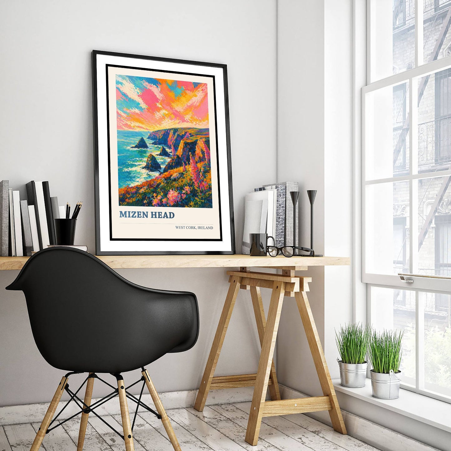 Mizen Head West Cork Ireland Travel Poster - Art Print - Vibrant Coastal Illustration Wall Art 3/3