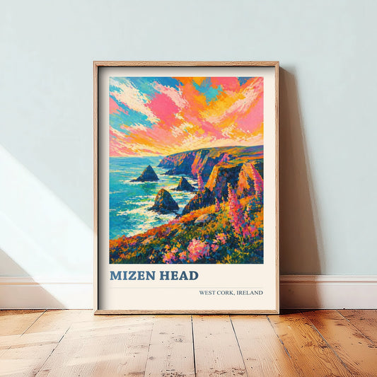 Mizen Head West Cork Ireland Travel Poster - Art Print - Vibrant Coastal Illustration Wall Art 3/3