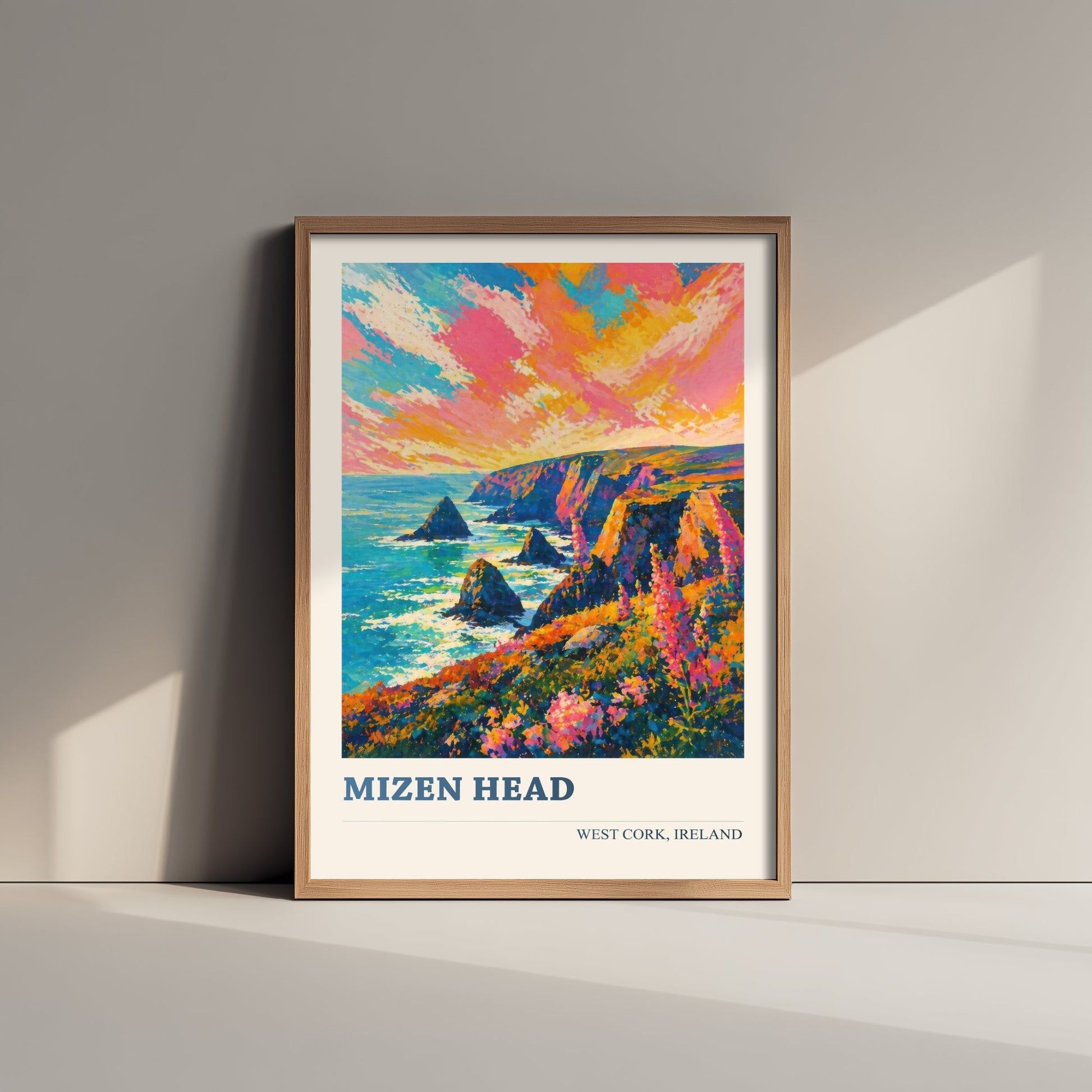 Mizen Head West Cork Ireland Travel Poster - Art Print - Vibrant Coastal Illustration Wall Art 3/3