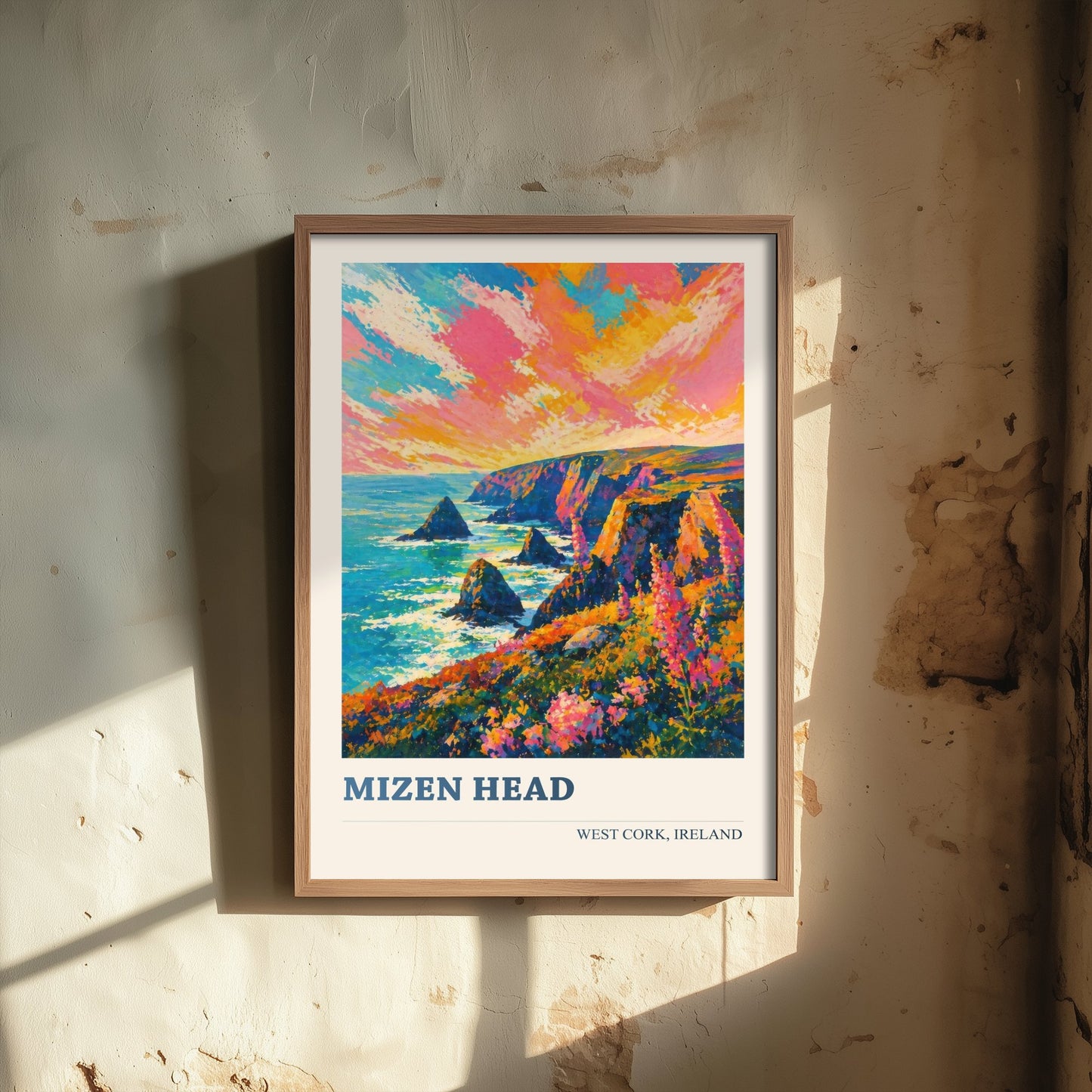 Mizen Head West Cork Ireland Travel Poster - Art Print - Vibrant Coastal Illustration Wall Art 3/3