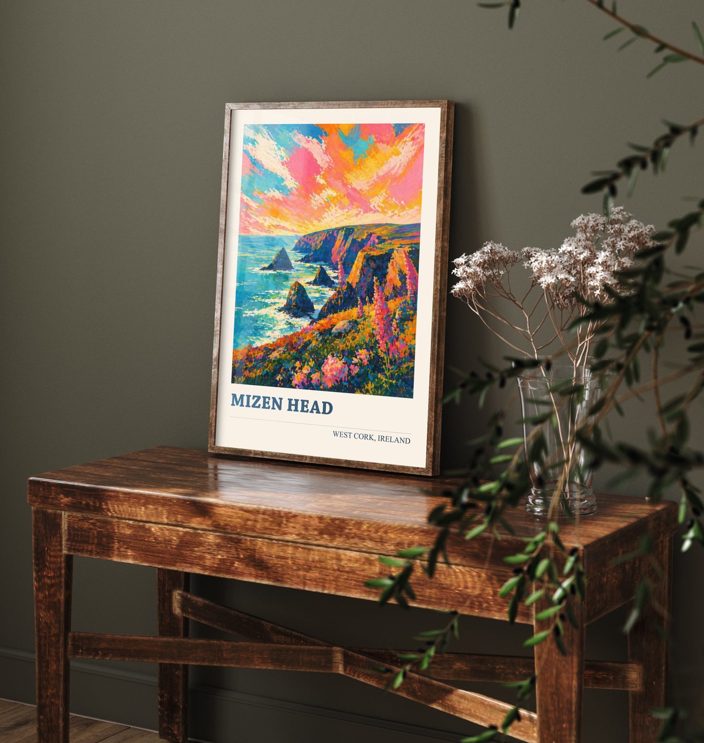 Mizen Head West Cork Ireland Travel Poster - Art Print - Vibrant Coastal Illustration Wall Art 3/3