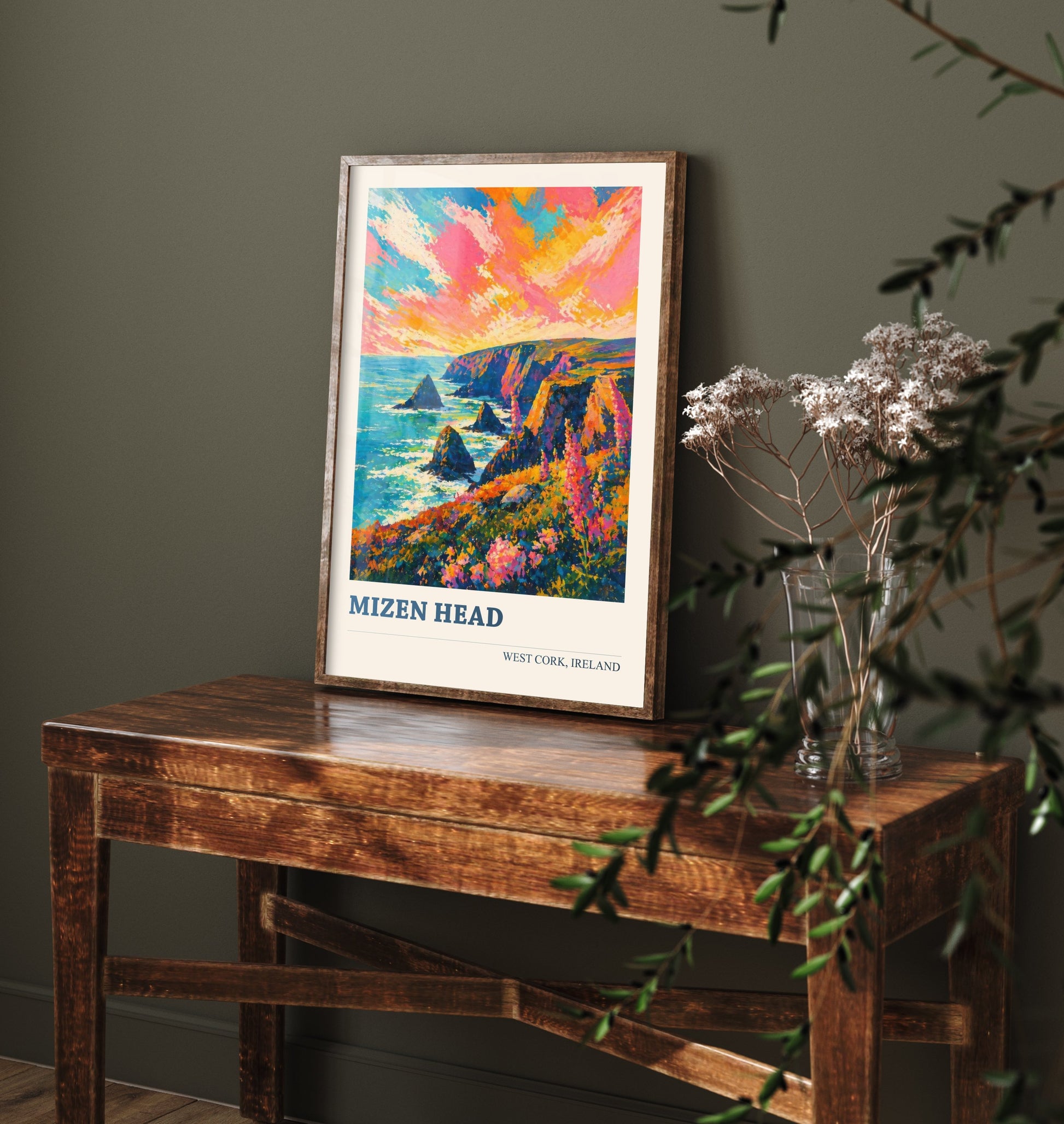 Mizen Head West Cork Ireland Travel Poster - Art Print - Vibrant Coastal Illustration Wall Art 3/3