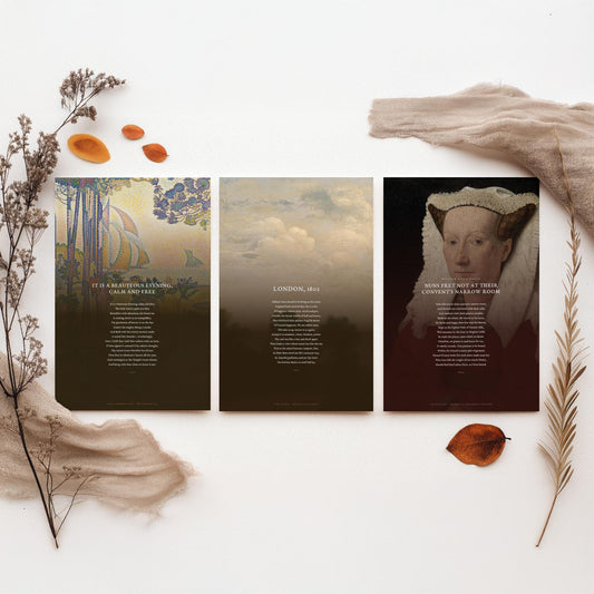 Wordsworth Sonnets Set of Three Art Prints - It Is a Beauteous Evening, London 1802, Nuns Fret Not - Classic Painting Poster Triptych V3