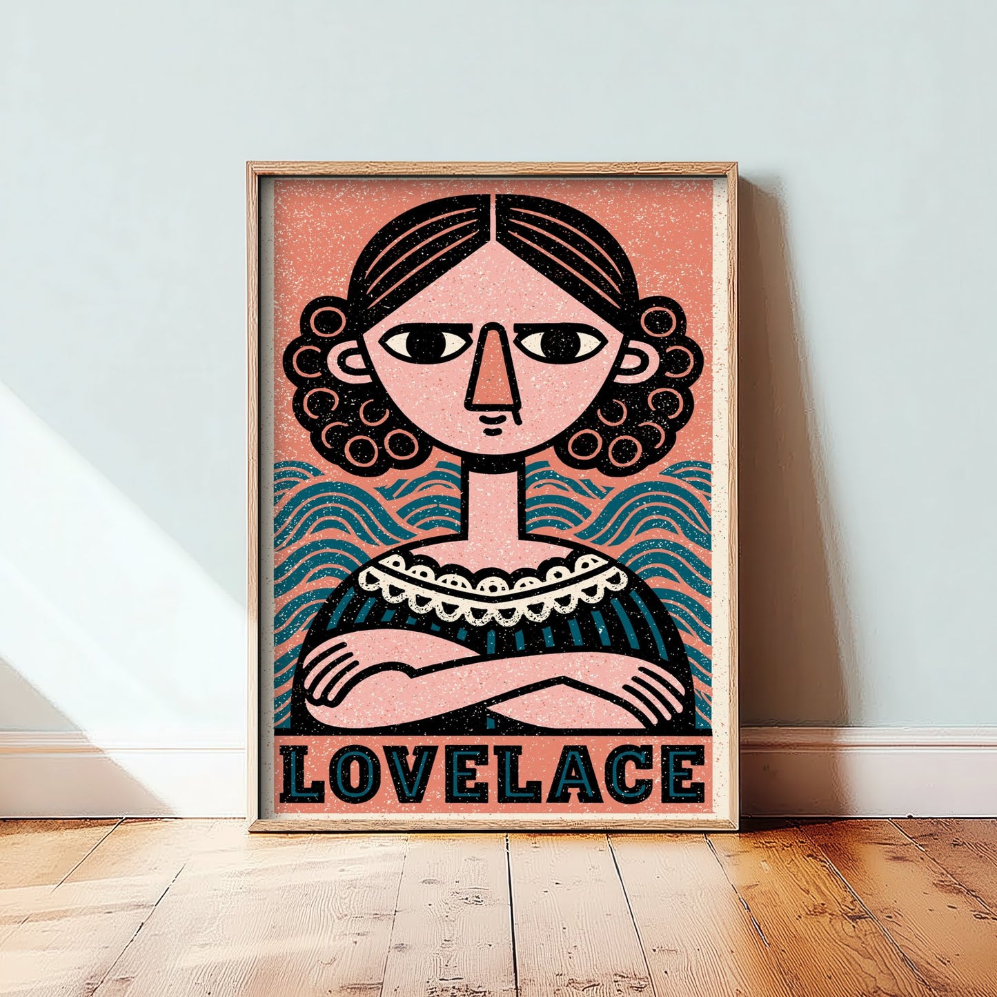 Ada Lovelace Art Print - Woodcut Portrait Poster - Bold Illustration - Women of Science Wall Art 2/3
