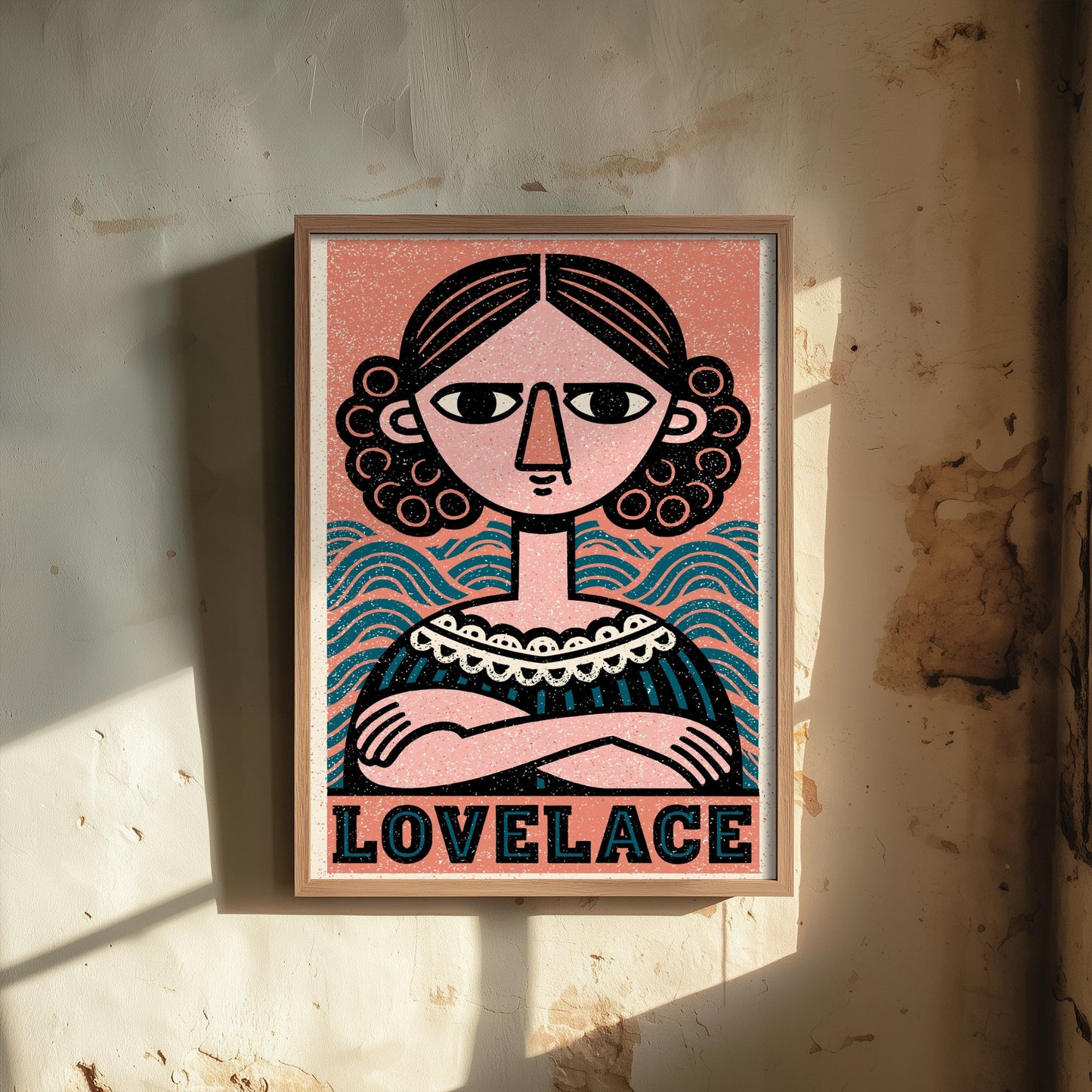 Ada Lovelace Art Print - Woodcut Portrait Poster - Bold Illustration - Women of Science Wall Art 2/3