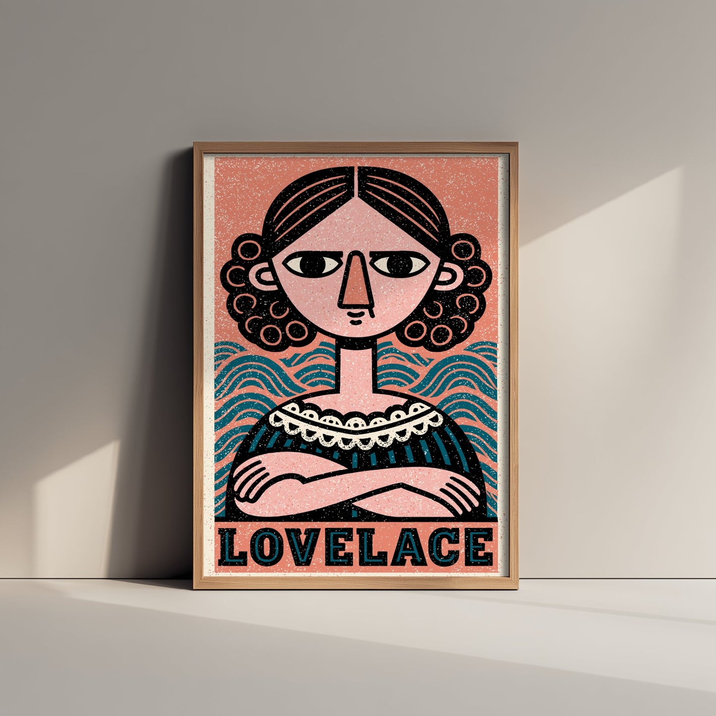Ada Lovelace Art Print - Woodcut Portrait Poster - Bold Illustration - Women of Science Wall Art 2/3