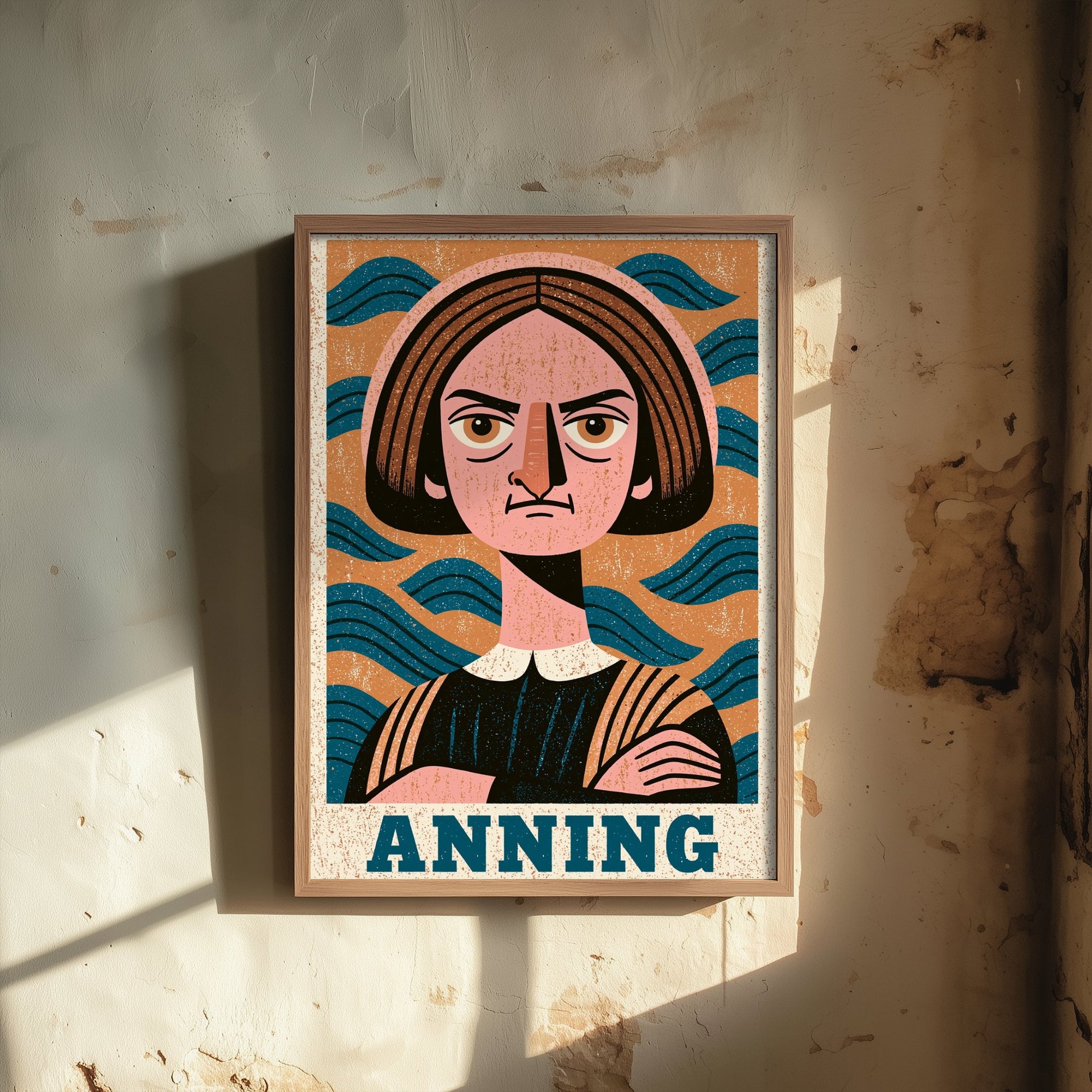 Mary Anning Art Print - Woodcut Portrait Poster - Bold Illustration - Women of Science Wall Art 3/3