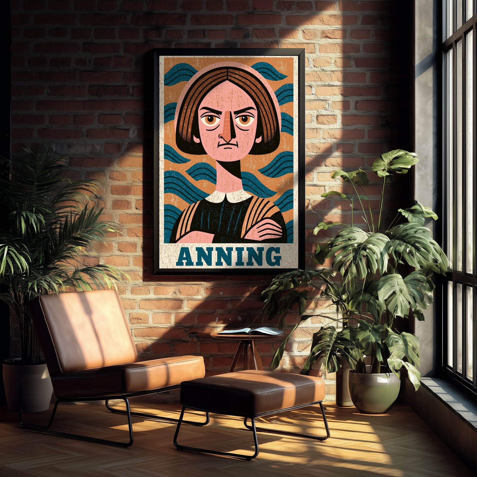 Mary Anning Art Print - Woodcut Portrait Poster - Bold Illustration - Women of Science Wall Art 3/3