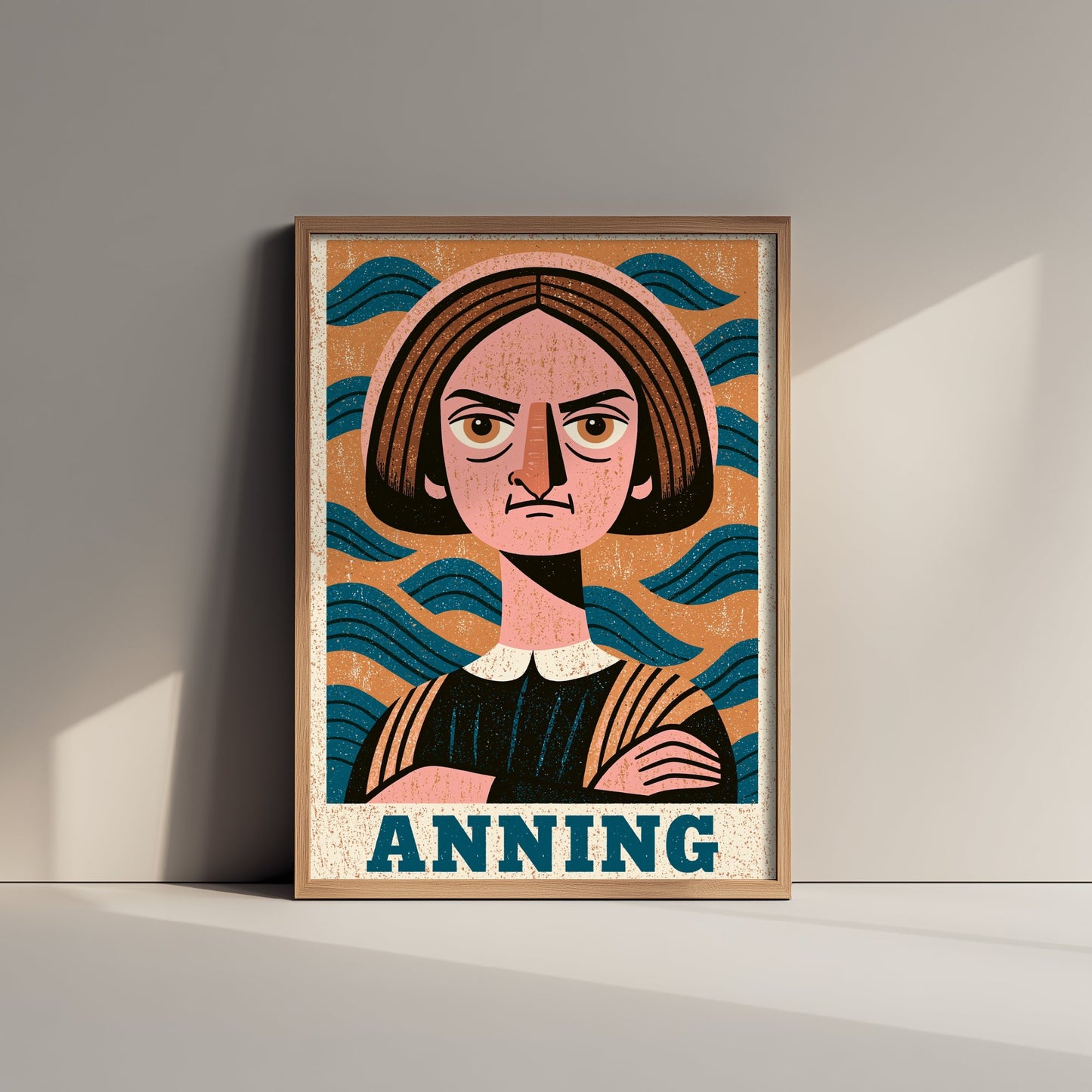 Mary Anning Art Print - Woodcut Portrait Poster - Bold Illustration - Women of Science Wall Art 3/3