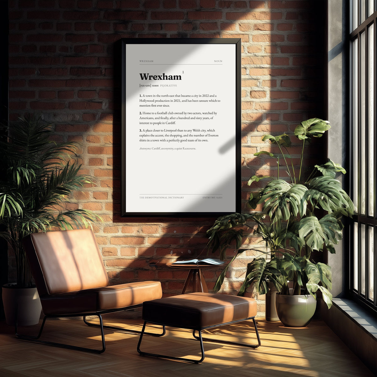 Wrexham Demotivational Dictionary Art Print - Funny Word Definition Poster - North Wales Typography Entry 0,023