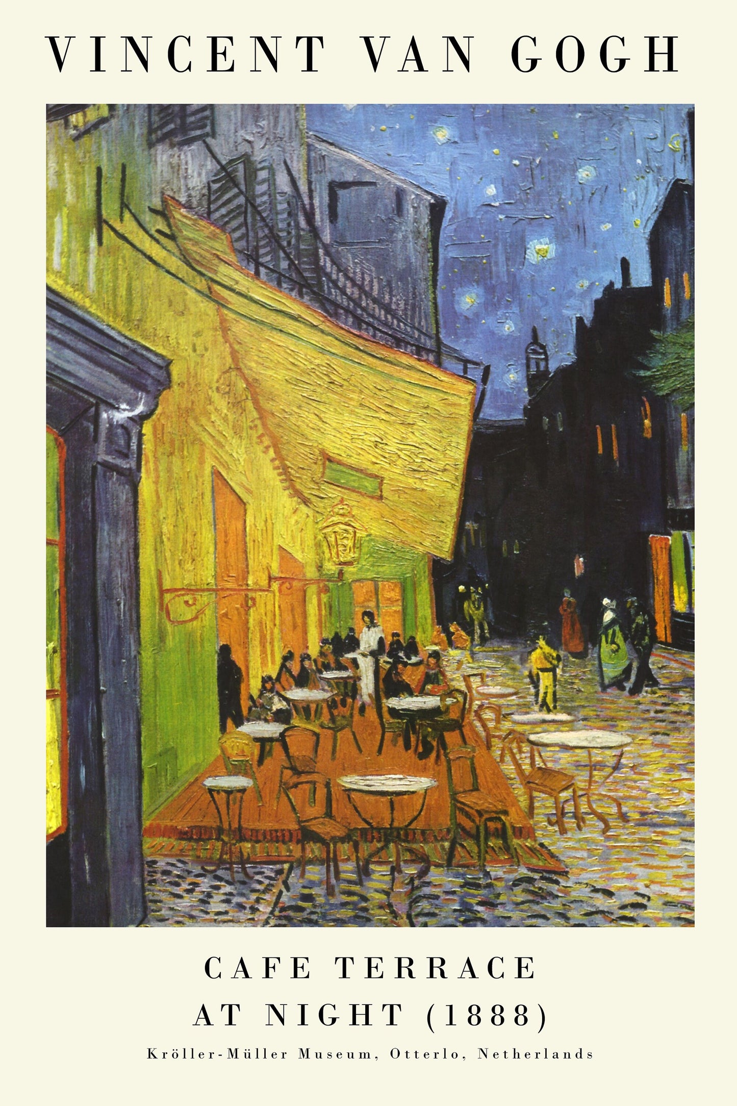 Set of Three Vincent Van Gogh Night Scene Prints - 3 Paintings Photo Poster Wall Art Gift Giclée Museum Starry Night Rhone Night Café