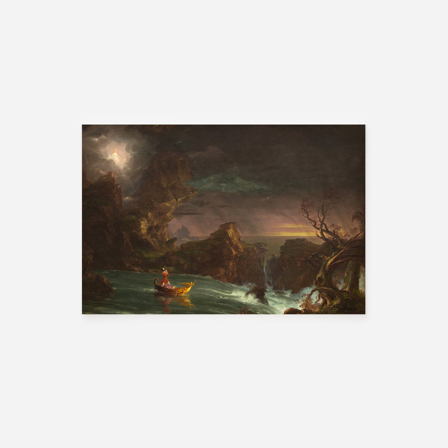 Set of Four Thomas Cole Prints 2 - 4 Classic Paintings - Photo Poster Wall Art Gift Giclée Museum Quality - The Voyage of Life, Childhood