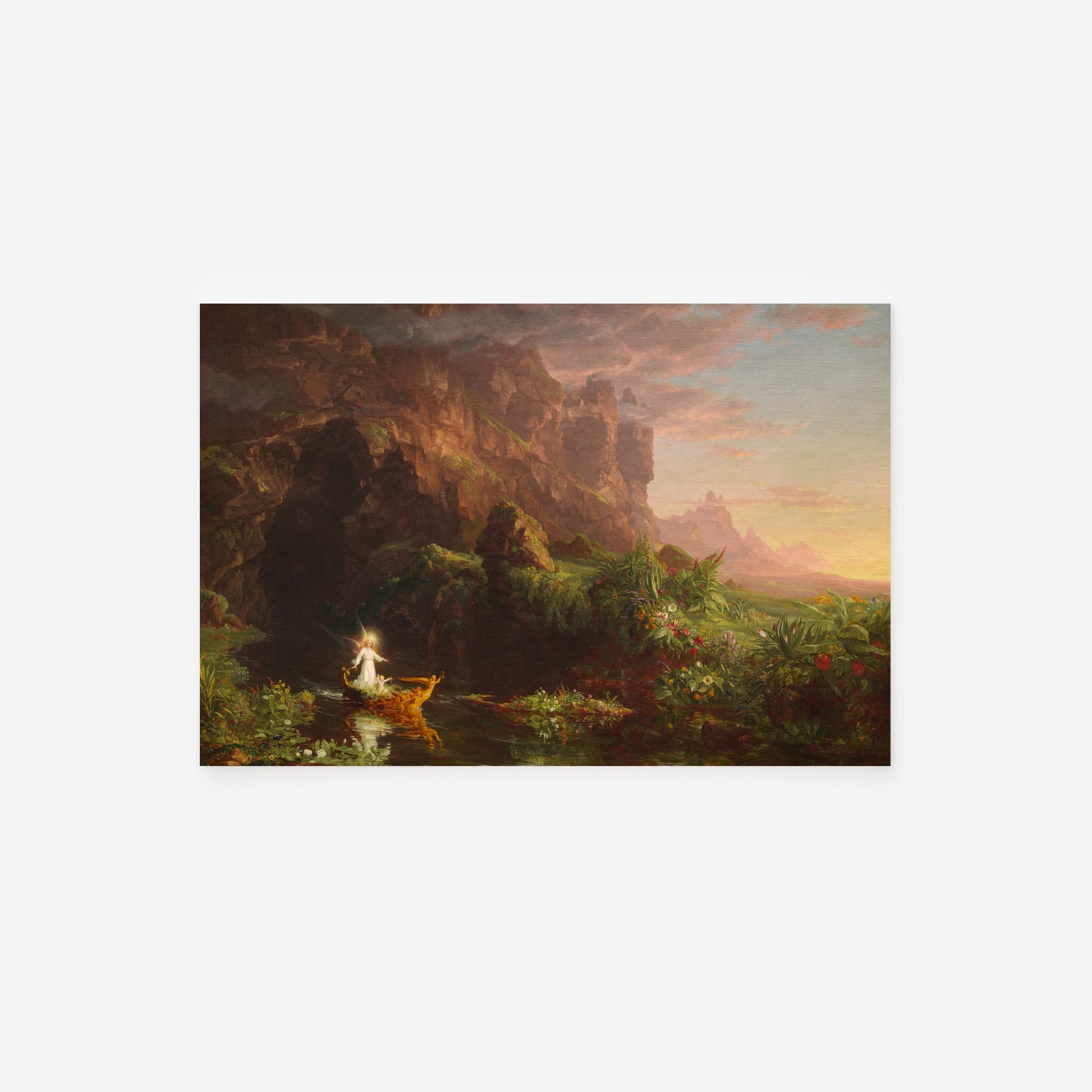 Set of Four Thomas Cole Prints 2 - 4 Classic Paintings - Photo Poster Wall Art Gift Giclée Museum Quality - The Voyage of Life, Childhood