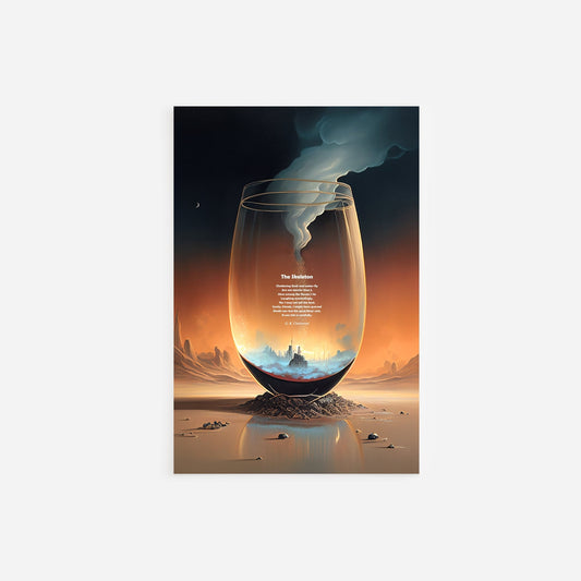 G. K. Chesterton Poem - The Skeleton - The Future Glass - Art Print Poster Painting - Museum Quality Giclee Home Wall Décor